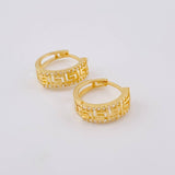Hoop Earrings Trival Channel 2.55 g / 1/2 in 18K Yellow Gold