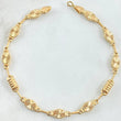 Rustic Petal Bracelet 4.5gr / 7.9in / 18K Yellow Gold