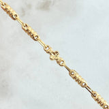 Pulso Rustico Cilindro Trebol 3.95gr / 21cm / Oro Amarillo 18K