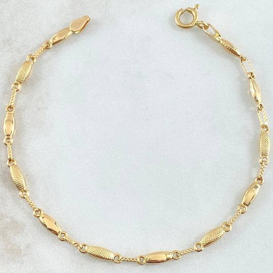 Bracelet Oval Ogive 3.4gr / 20.5cm / 18K Yellow Gold