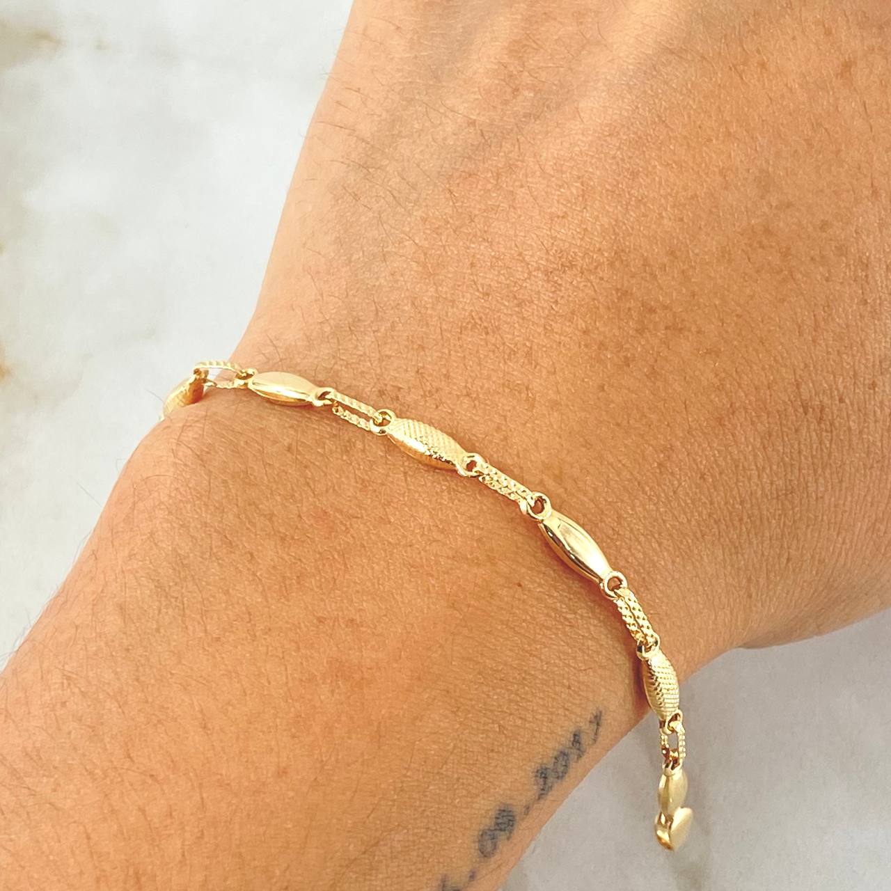 Bracelet Oval Ogive 3.4gr / 20.5cm / 18K Yellow Gold