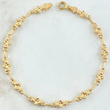 Pulso Trebol Cruzado 3.95gr / 20.5cm / Oro Amarillo 18K