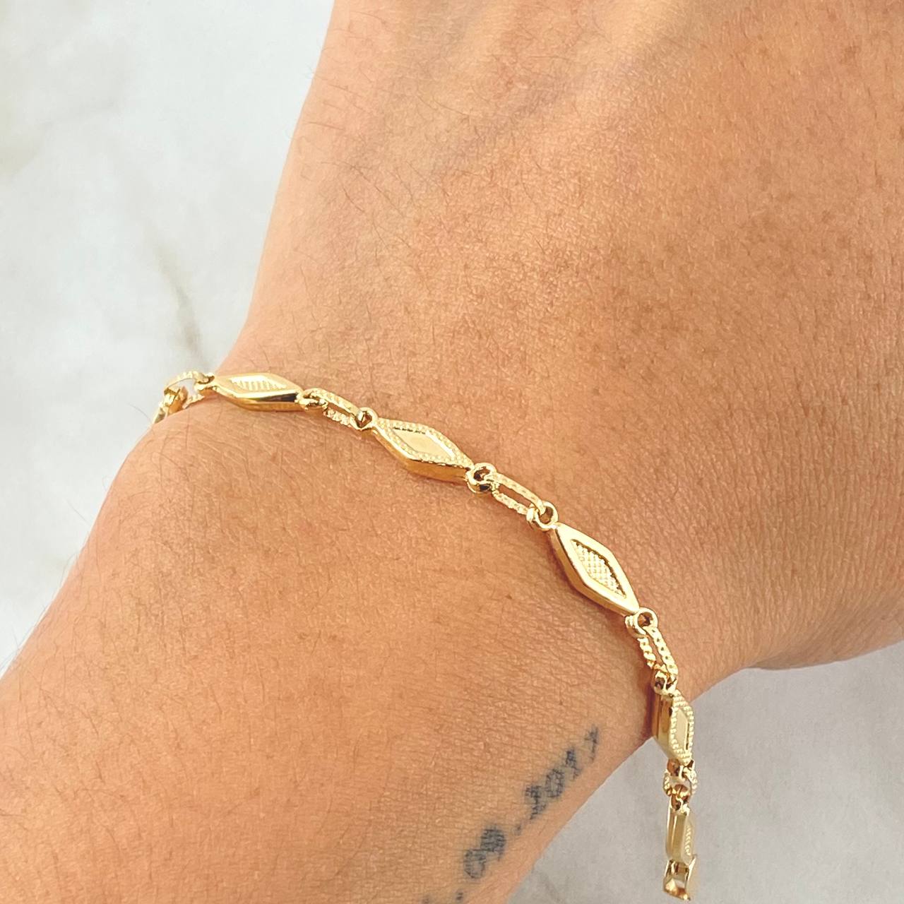 Bracelet Marco Rhombus 3.75gr / 8.3in / 18K Yellow Gold