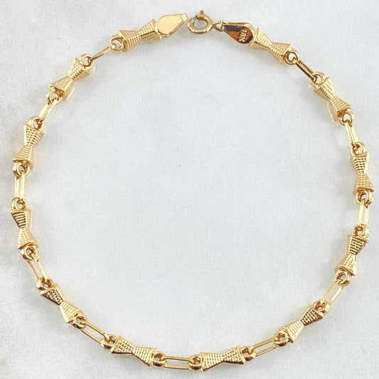 Bracelet Hourglass 3.75gr / 20.3cm / 18K Yellow Gold