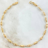Rustic Cubic Anklet 4.2gr / 25cm / 18K Yellow Gold