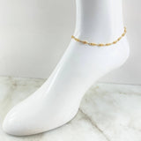 Rustic Cubic Anklet 4.2gr / 25cm / 18K Yellow Gold