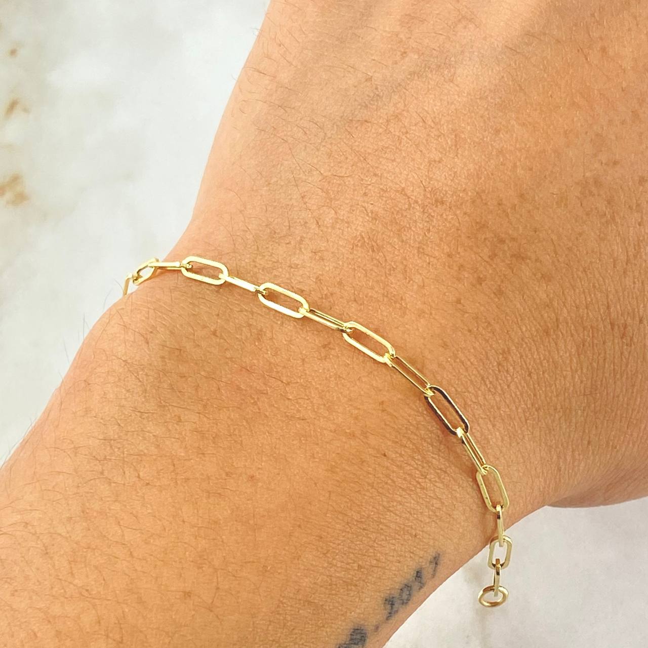 Paperclip Bracelet 1.35gr / 18.5cm / Yellow Gold +3 18K -