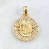 Dije Medalla Letra U 4.65 g / 1 1/4 in Oro Amarillo 18K