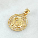 Dije Medalla Letra U 4.65 g / 1 1/4 in Oro Amarillo 18K