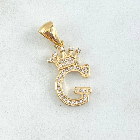 Dije Corona Letra G 1.85gr / 1 in / Oro Amarillo 18K