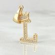 Dije Corona Letra L 1.65gr / 2.5cm / Oro Amarillo 18K