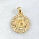 Pendant Medal Letter B 4.5gr / 1 1/4 in / Yellow Gold 18K