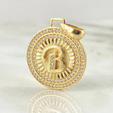 Pendant Medal Letter B 4.5gr / 1 1/4 in / Yellow Gold 18K