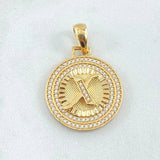 Dije Medalla Letra X 4.65g / 1 1/4 in Oro Amarillo 18K