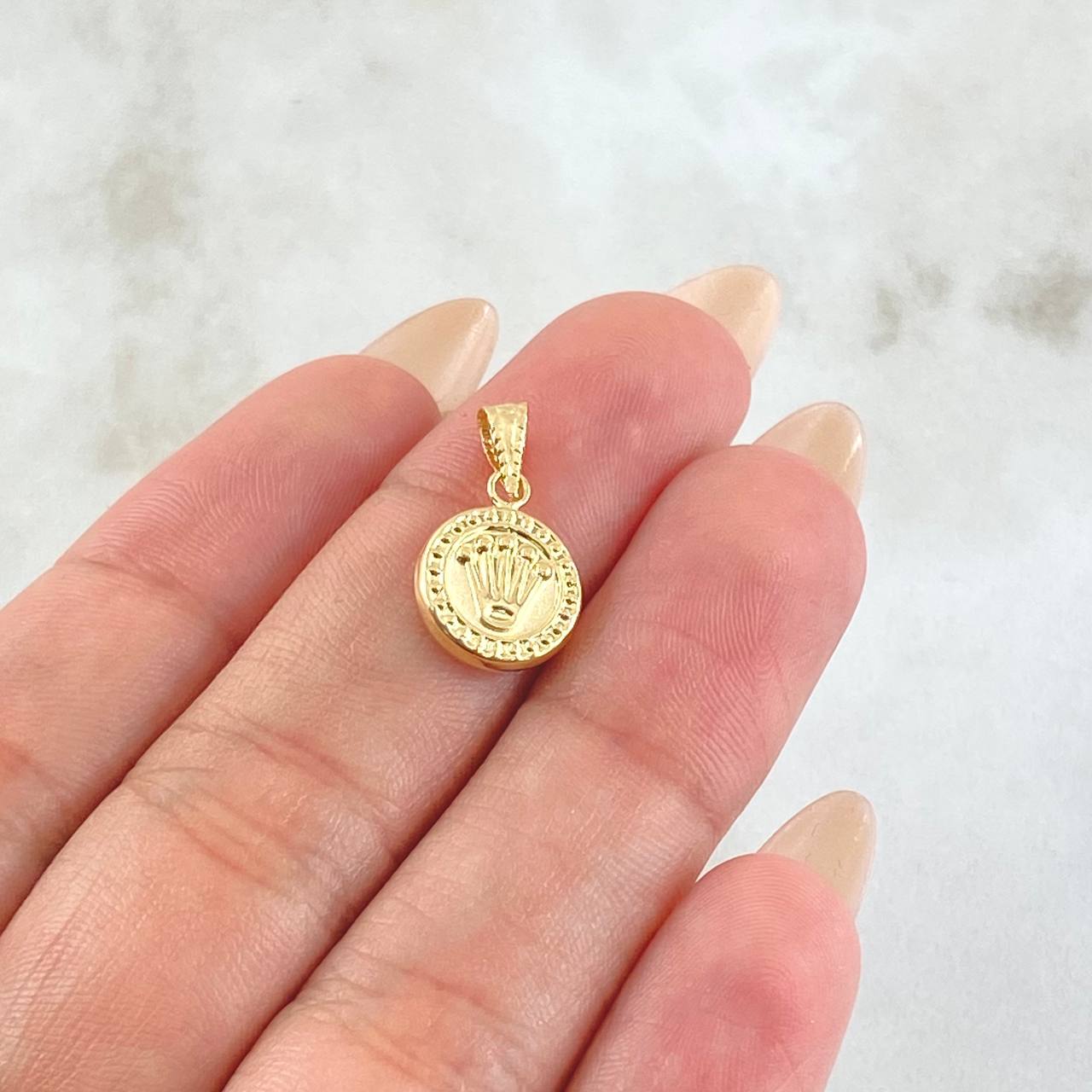 Dije Corona RX 0.6gr / 1.8cm / Oro Amarillo 18K ©