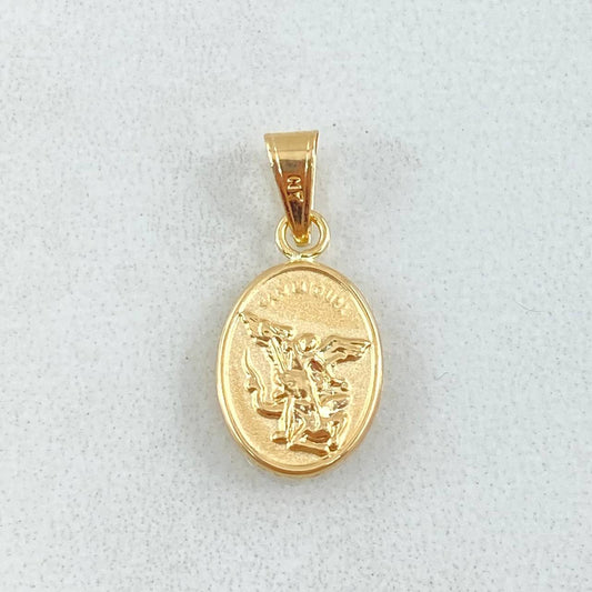 Dije San Miguel Arcangel 0.55gr / 3/4 in / Oro Amarillo 18K