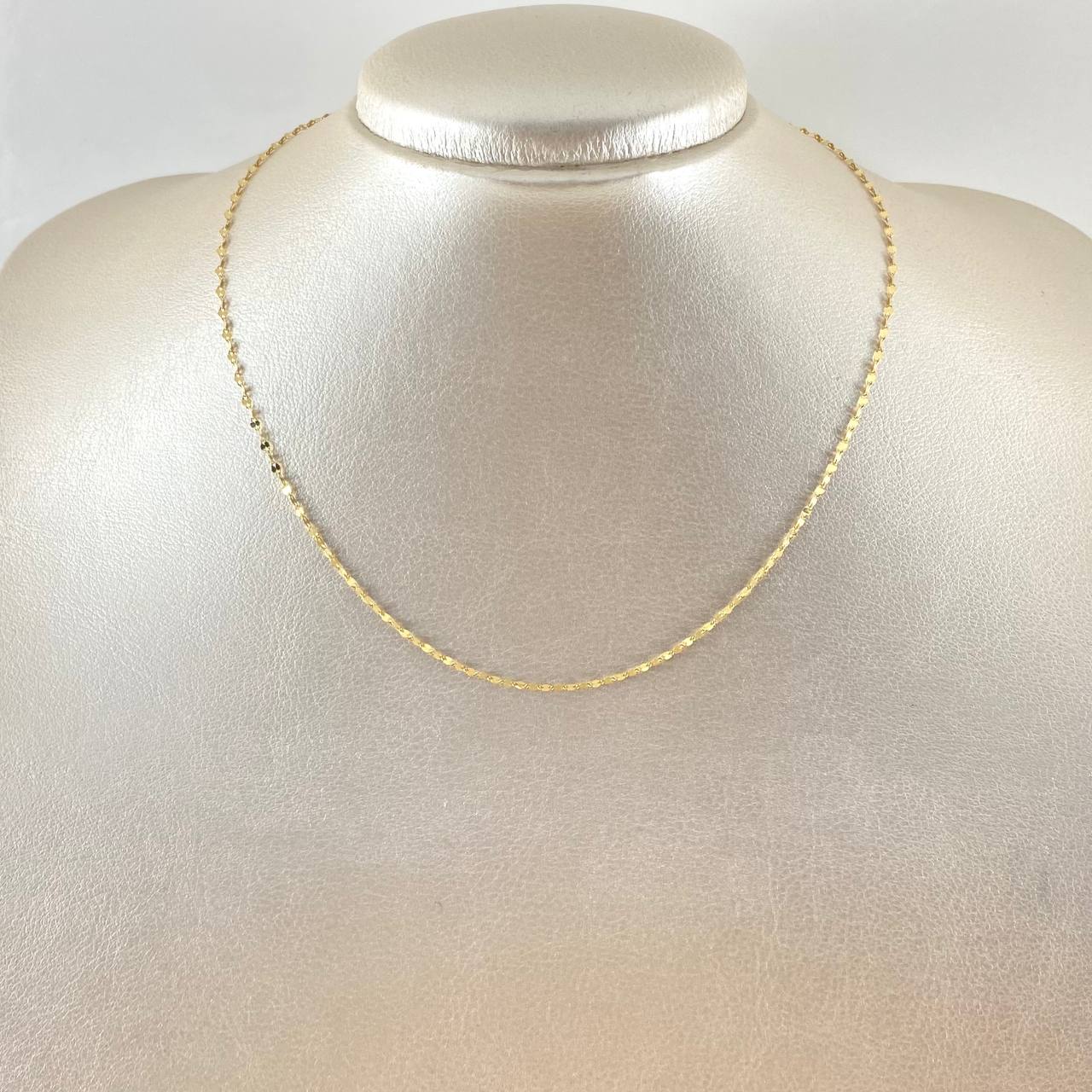 Mirror Flower Chain 0.75gr / 40cm / 18K Yellow Gold +3
