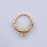 Anillo Solitario Churumbela Corazones 2.25gr / T6 / Circones Negros Blanco Oro Amarillo 18K $