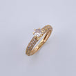 Anillo Solitario Churumbela 2.65gr / T5 3/4 / Circones Blancos Oro Amarillo 18K $