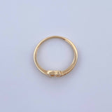 Anillo Fe 1.7gr / T6 1/2 / Circones Blancos Oro Amarillo 18K $
