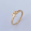 Anillo Fe 1.7gr / T6 1/2 / Circones Blancos Oro Amarillo 18K $