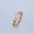 Anillo Solitario X 2.45gr / T5 3/4 / Circones Blancos Dos Oros Amarillo Blanco 18K $