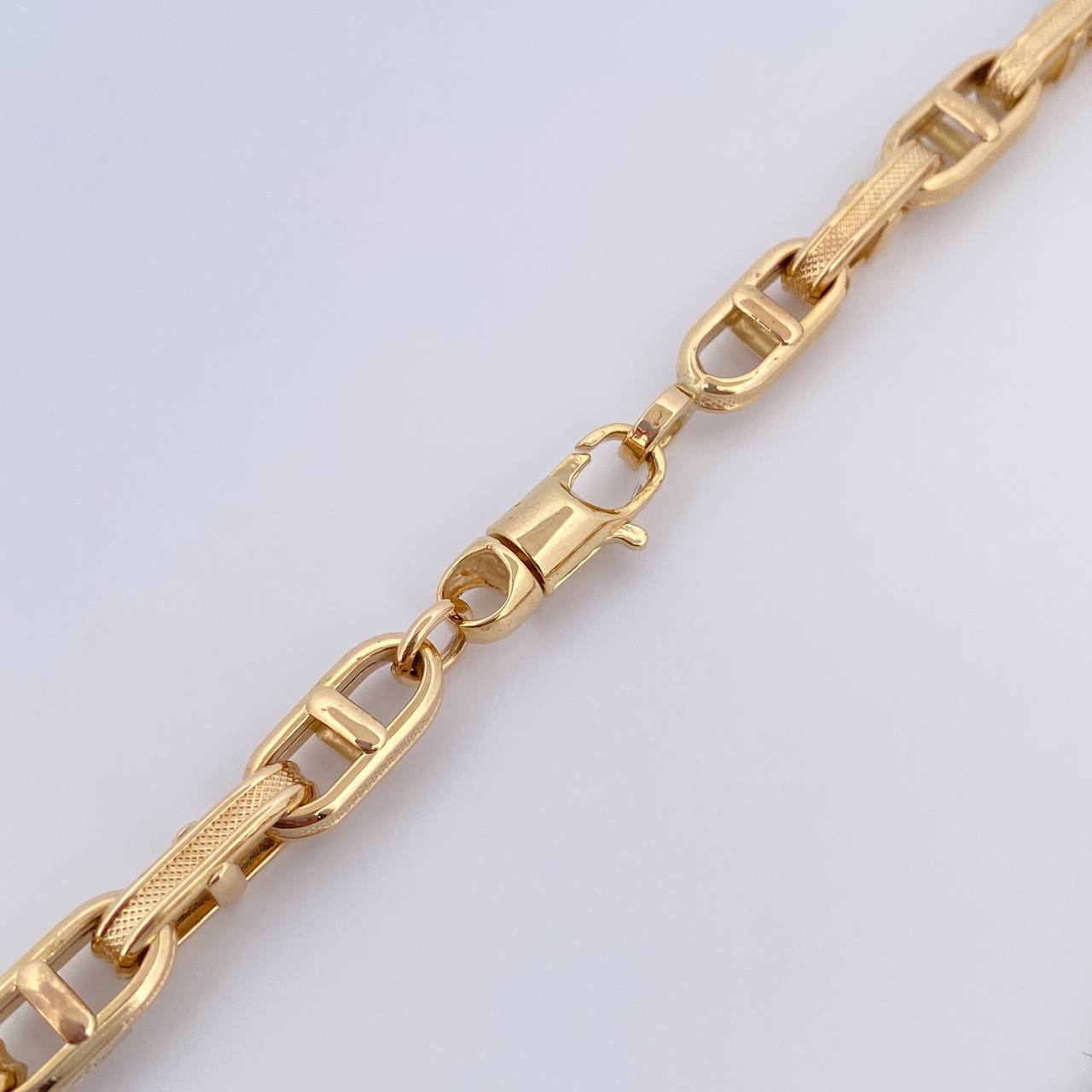 Flat Mariner Chain Rustic 31.6gr / 62cm / 6.5mm Yellow Gold 18K $