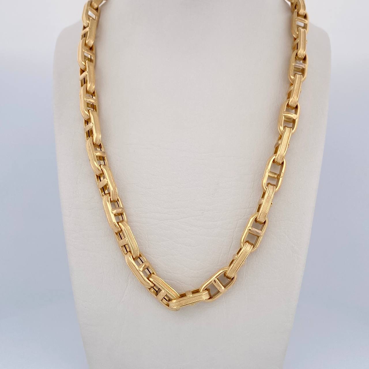 Flat Mariner Chain Rustic 31.6gr / 62cm / 6.5mm Yellow Gold 18K $