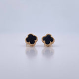 Topos Trebol 2.05gr / Onix Negra Oro Amarillo 18K $