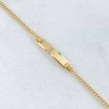 Bracelet Cuban Baby Rectangular Plate 1.5gr / 14cm / 1.9mm Yellow Gold +1 18K *