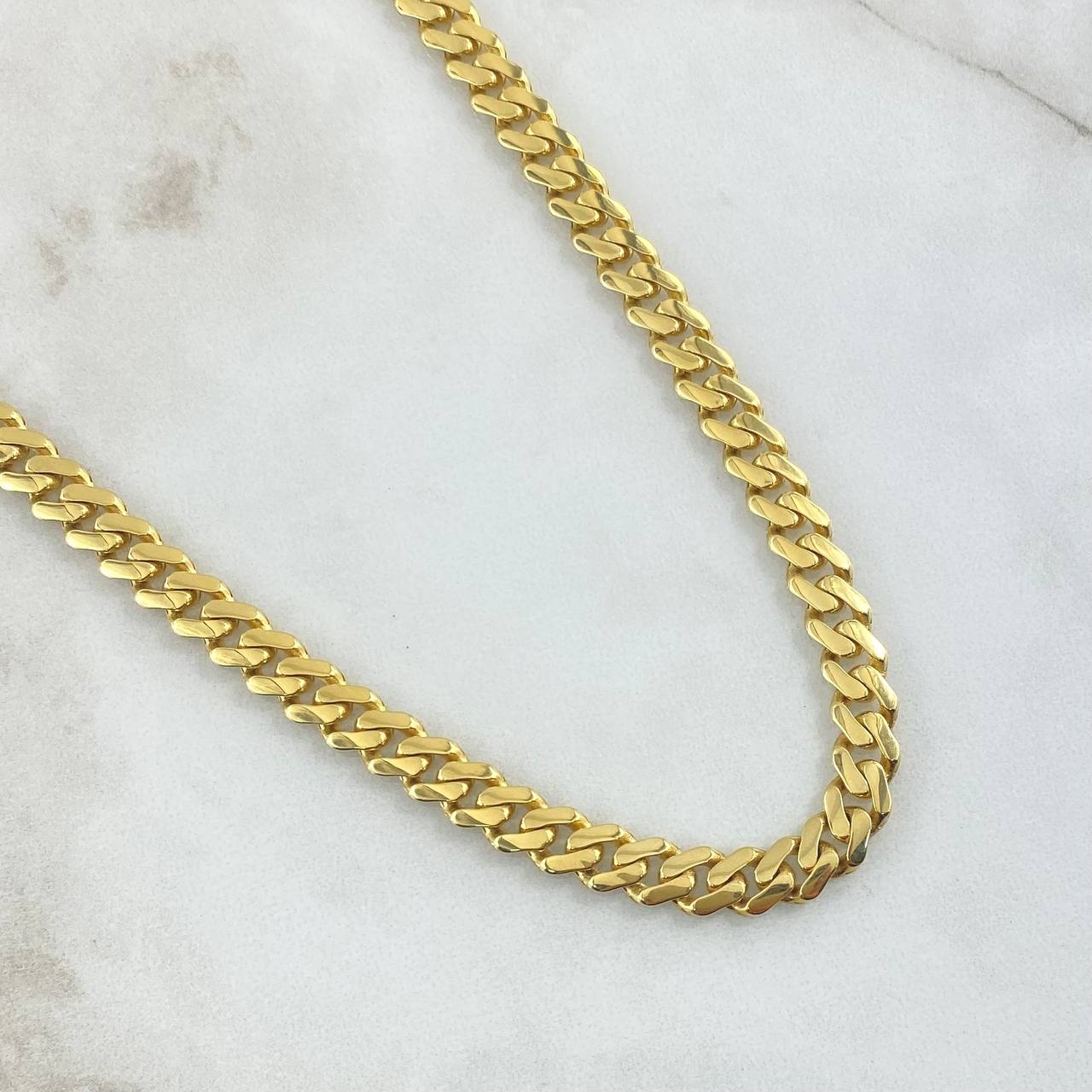 Cuban Links infinito 24.95gr / 60cm / 6.3mm white zircons Yellow Gold +2 18K *