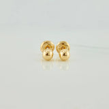 Plain Bead Stud Earrings 0.55 g / in / 4 mm Yellow Gold 18K