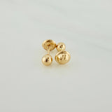Plain Bead Stud Earrings 0.5 g / in / 4 mm Yellow Gold 18K