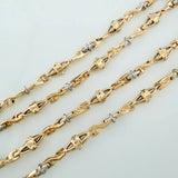 Cadena Rustica Dubai 30.75gr / 21 1/4 in / 3.5mm Dos Oros Amarillo Blanco 18K $