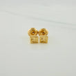 Topos Cuadrado Diamantado 0.65 g / in / 4.03 mm Oro Amarillo 18K