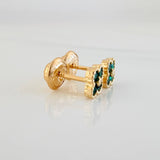 Topos Trebol 1.1gr / 4.9mm Oro Amarillo 18K &