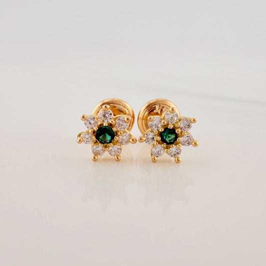 Topos Flor Petalos 0.9gr / 6mm Oro Amarillo 18K &