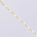 Set Cadena y Dije Flor Espejo + Letra D 1.3gr / 17 3/4 in / 1.3mm Oro Amarillo 18K *