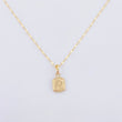 Set Cadena y Dije Flor Espejo + Letra D 1.35gr / 17 3/4 in / 1.3mm Oro Amarillo 18K *