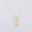 Set Cadena y Dije Flor Espejo - Letra A 1.35gr / 17 3/4 in / 1.2mm Oro Amarillo 18K ©