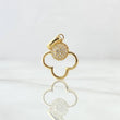 Dije Nube Esférica 1.35gr / 2cm / Circones Blancos Oro Amarillo 18K *