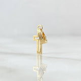 Dije Cruz Silueta 0.8gr / 1.7cm / Lisa Oro Amarillo 18K *