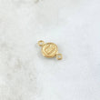 Charm Letter U 0.4gr / 1.5cm / Textured Circle Yellow Gold 18K *
