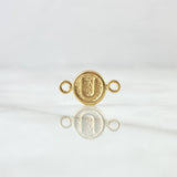 Herraje Letra U 0.4gr / 1.4cm / Circular Oro Amarillo 18K *