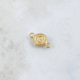 Charm Letter G 0.35gr / 1.5cm / Textured Circle Yellow Gold 18K *