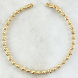 Pulso Militar 7gr / 21cm / 3.5mm Diamantada Oro Amarillo 18K