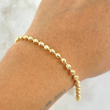 Pulso Militar 8.55gr / 21cm / 4mm Diamantado Oro Amarillo 18K ©