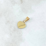 Dije Placa Corazón 0.55gr / 1.8cm / Oro 18K