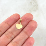 Dije Placa Corazon 0.4gr / 1.6cm / Liso Oro Amarillo 18K ©