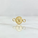 Charm Letter X 0.4gr / 1.4cm-Circular Yellow Gold 18K
